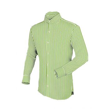 Apparel Olive Green Stripes Basic Casual Shirt Cod